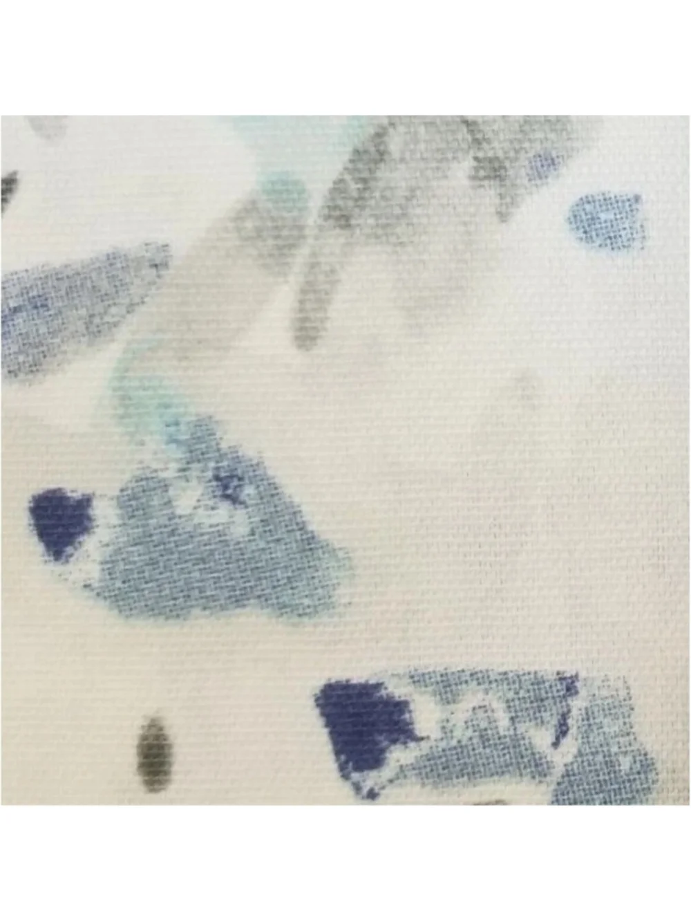 Ralph Lauren Cotton Floral Shower Curtain Blue White